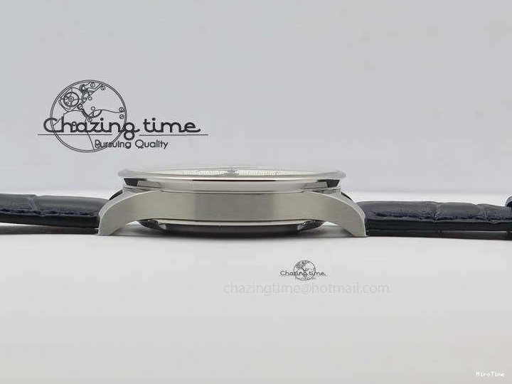 MIROTIME 0424 UrbanStyle Portuguese IW371446 ZF 1:1 Best Edition SS White Dial Blue Markers On Blue Leather Strap  A79350 V 7270